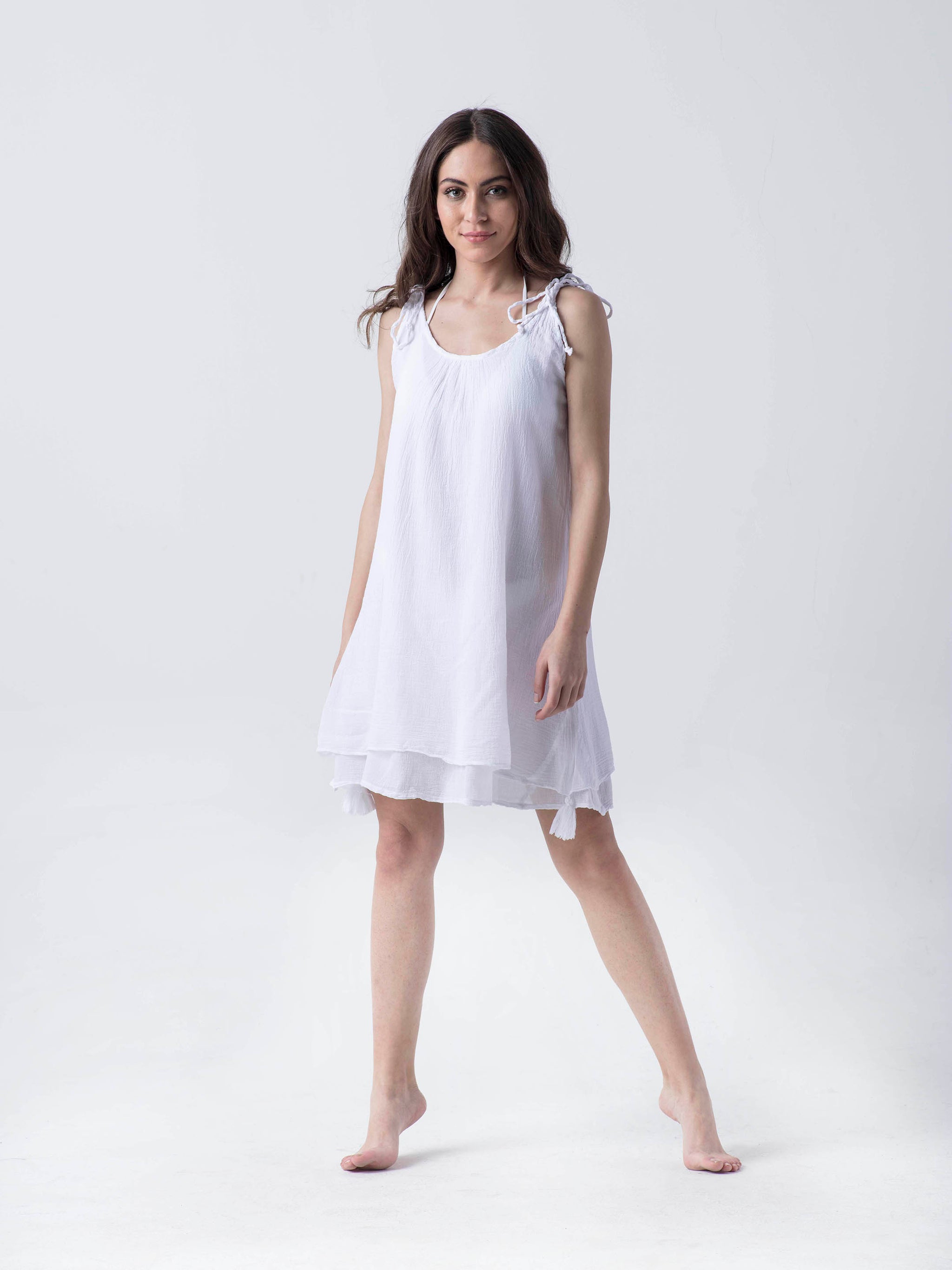 PUNTA CANA-Cotton Beach Dress L/XL / LIME GREEN PUNTA CANA-Cotton Beach Dress L/XL / LIME GREEN